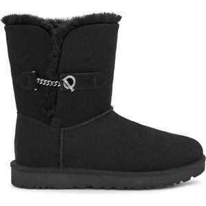 NEW UGG Black Faux Fur Lined Buckle Boots